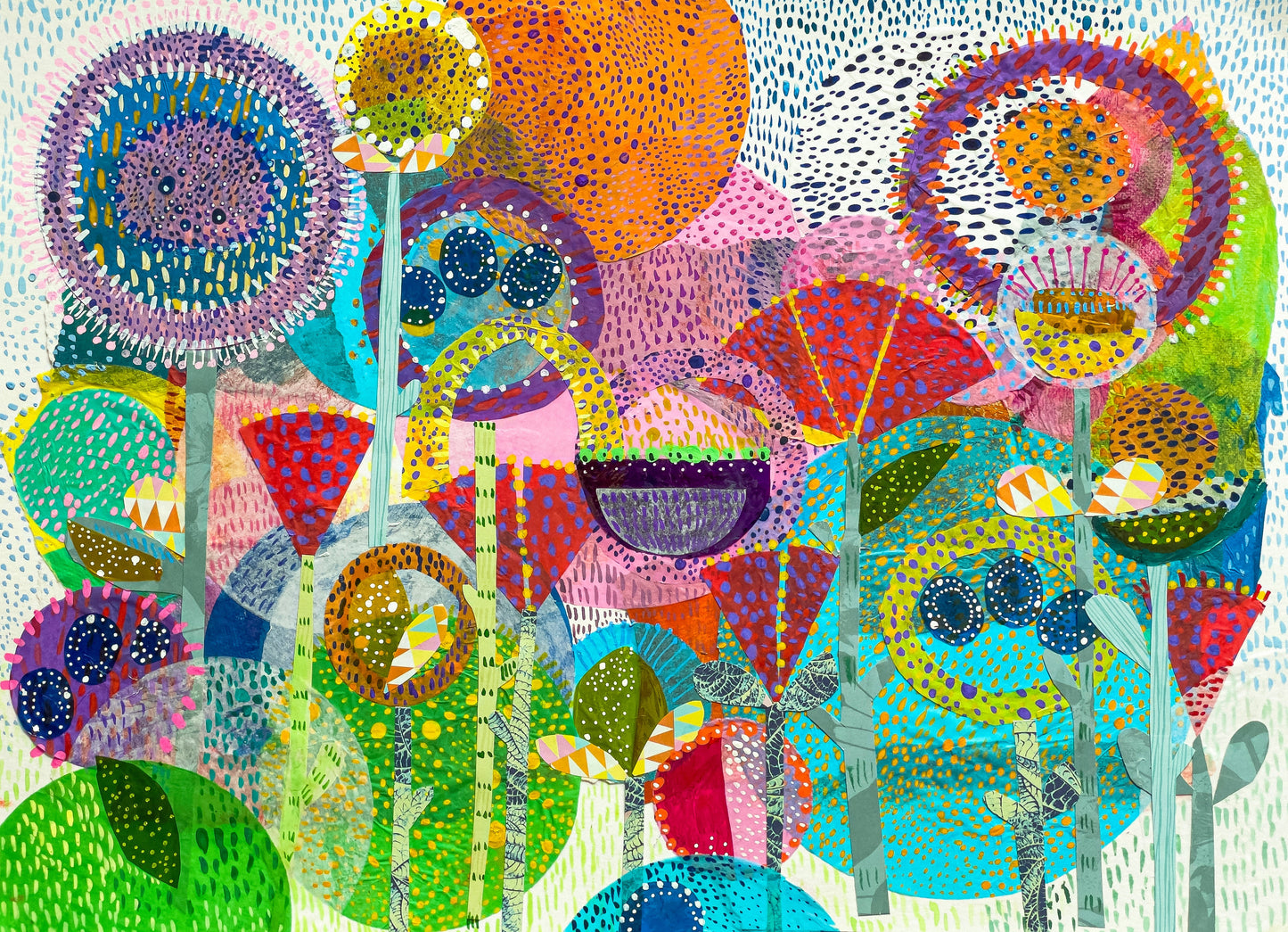 Dragonfly Flowers | A3 Print